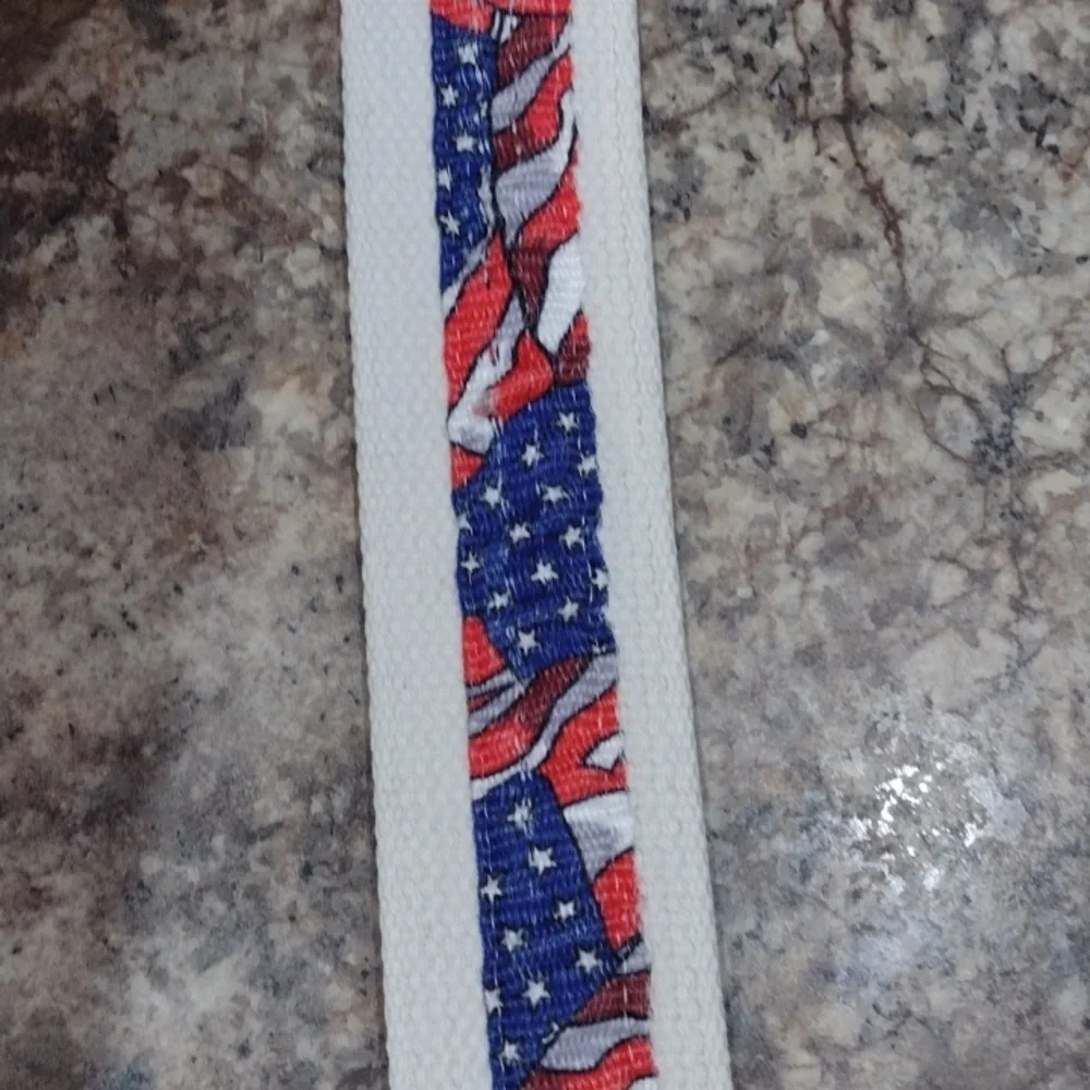 Posey American Flag Stars and Stripes Mens Gait Belt with Nickel Buckle